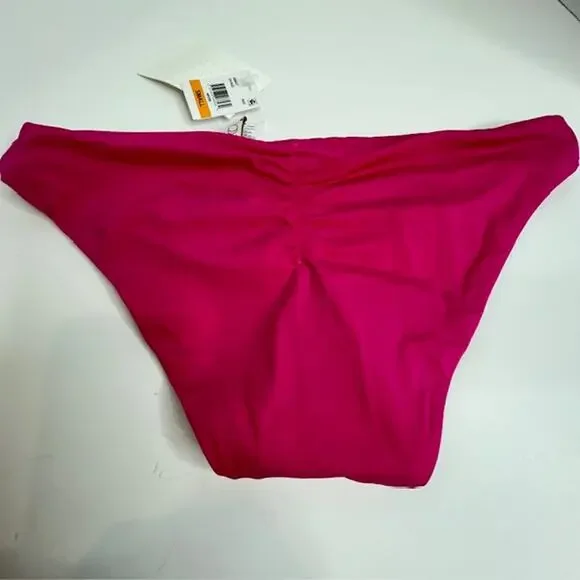 Becca Raspberry Ruched Swim Bottom Separates Small - Picture 8 of 9